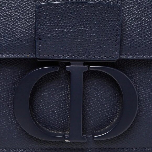 Christian Dior Blue Ultramatte Leather Montaigne 30 Flap Bag - Picture 6 of 10